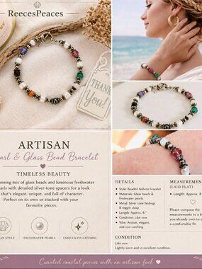 Freshwater Pearl & Glass Bead Bracelet